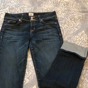 Hudson jeans with a cuffed leg.